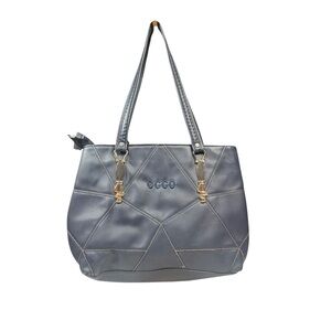ECCO Dark Blue Leather Quilted Shoulder Bag (B5)